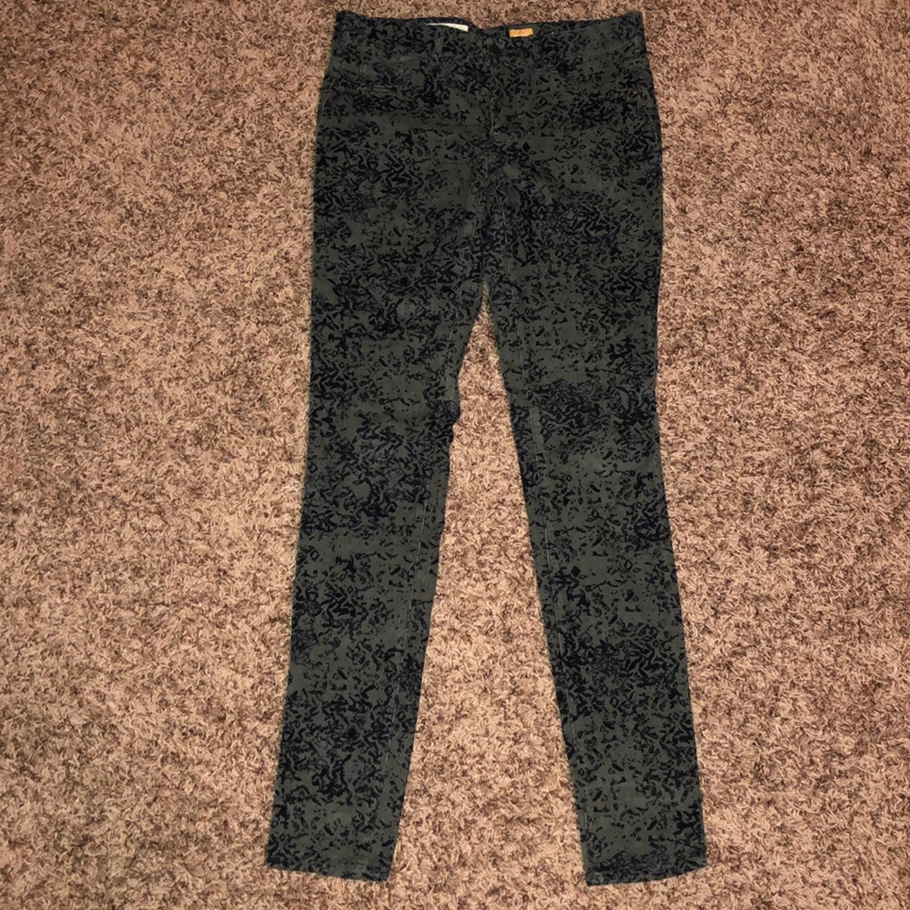 Green and navy Pilcro courderoy pants